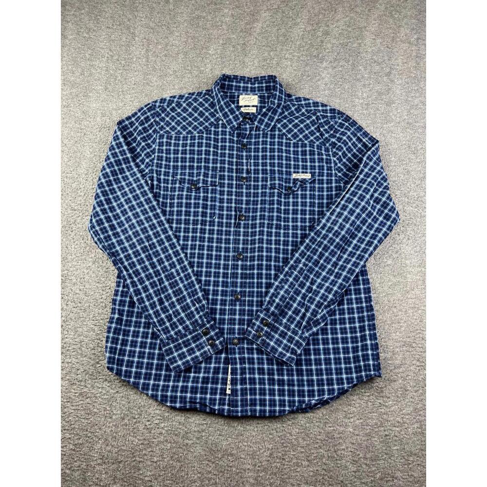 Lucky Brand Blue Plaid Casual Shirt Mens Size Medium